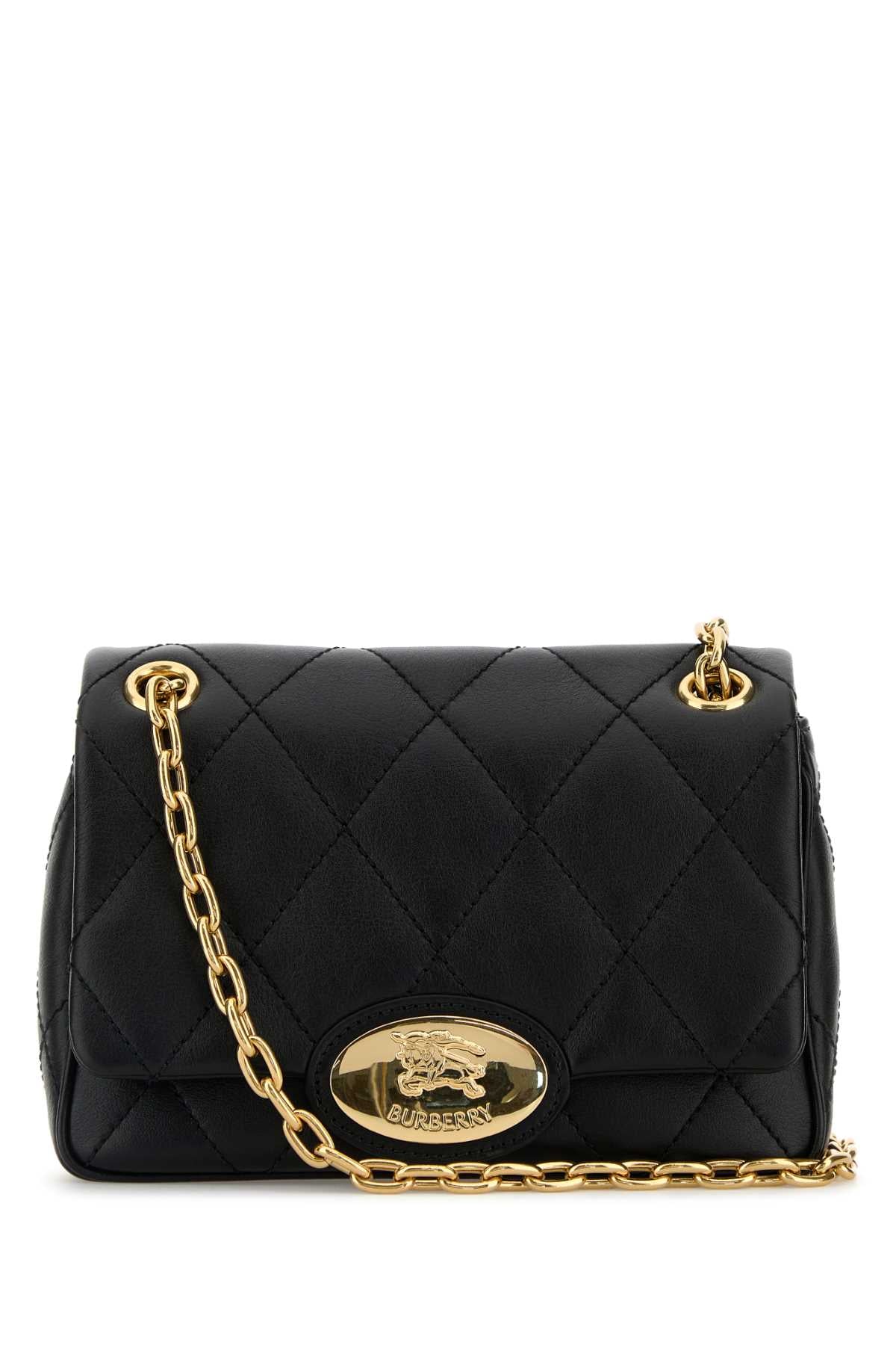 Burberry Women Black Leather Small Strand Shoulder Bag