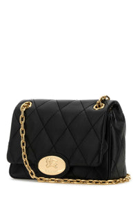 Burberry Women Black Leather Small Strand Shoulder Bag