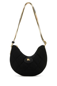 Burberry Women Black Nylon Horseshoe Crossbody Bag