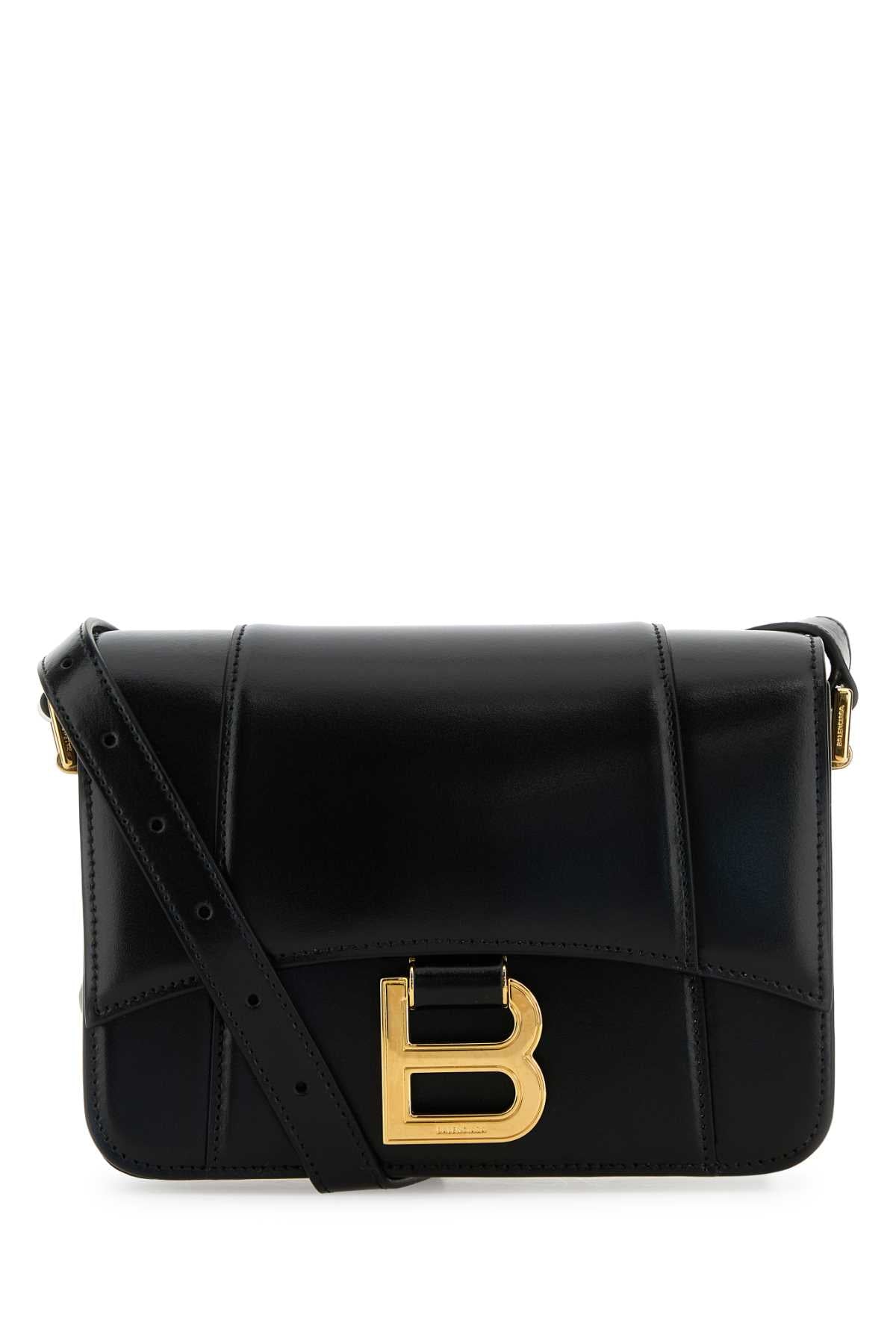 BALENCIAGA Balenciaga Women Black Leather Small Hourglass Crossbody Bag