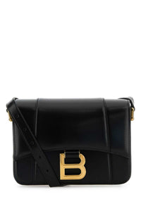 BALENCIAGA Balenciaga Women Black Leather Small Hourglass Crossbody Bag