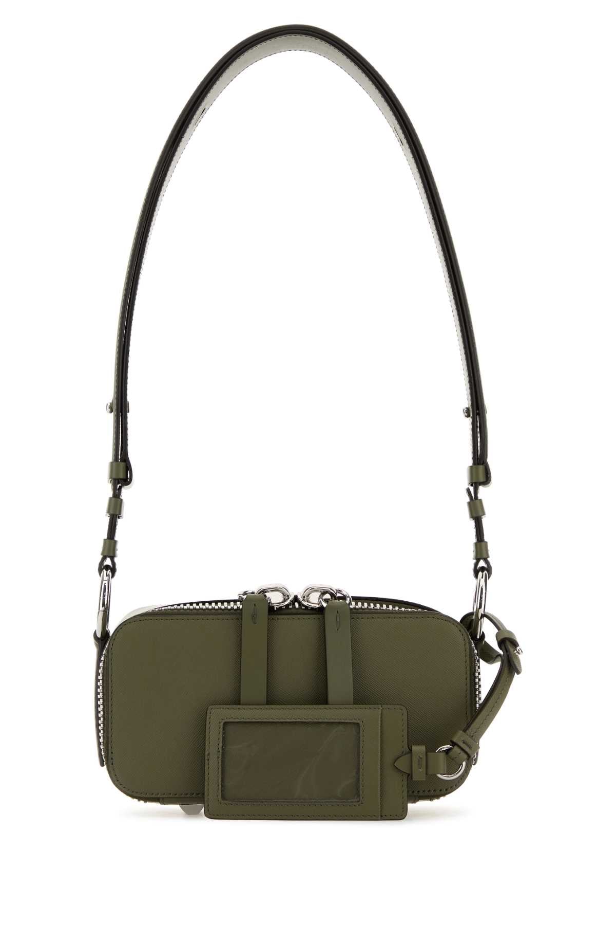 MAISON MARGIELA Maison Margiela Women Army Green Leather Shoulder Bag