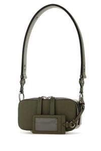 Maison Margiela Women Olive Green Leather Shoulder Bag