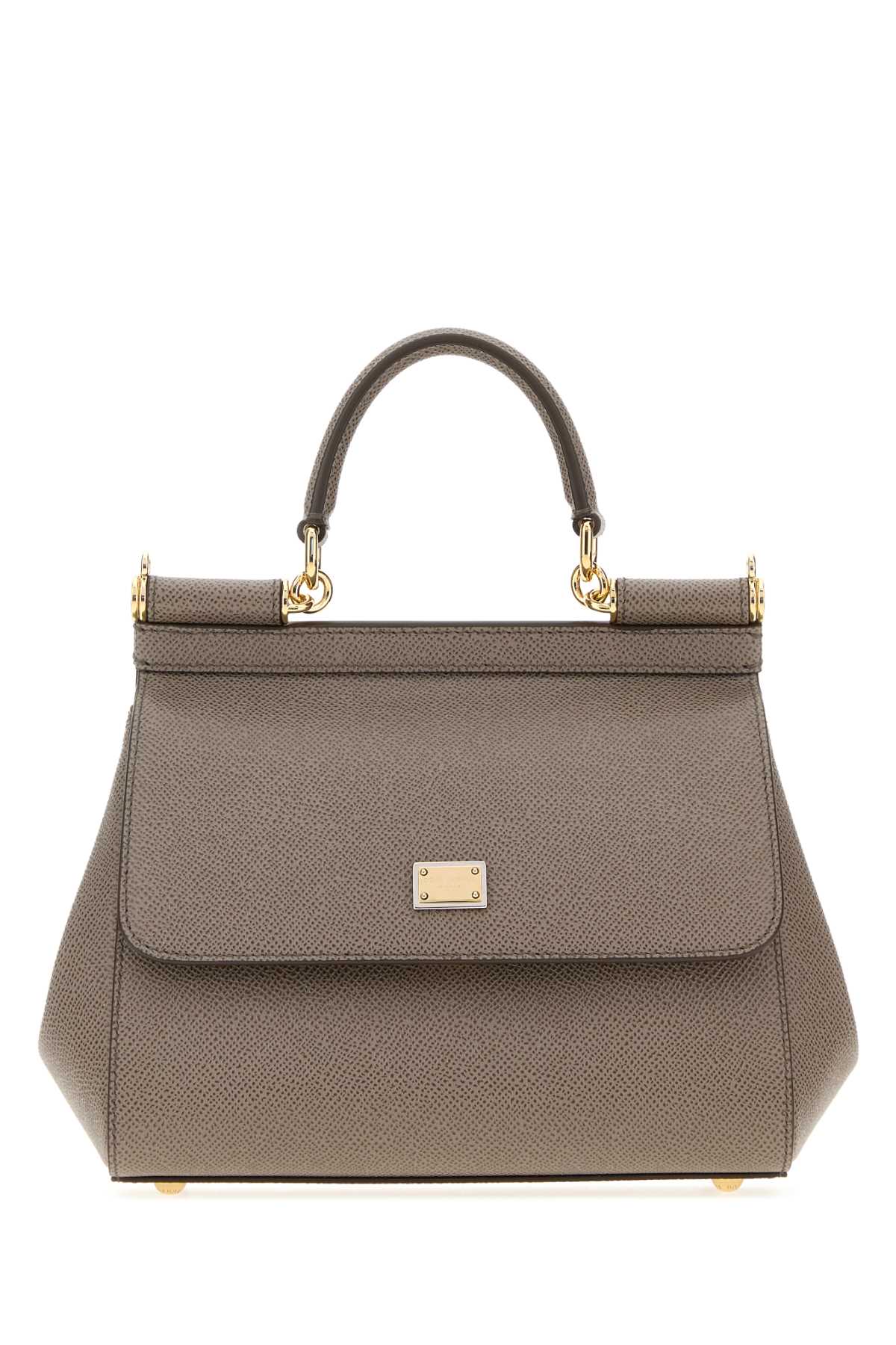 Dolce & Gabbana Women Grey Leather Medium Sicily Handbag