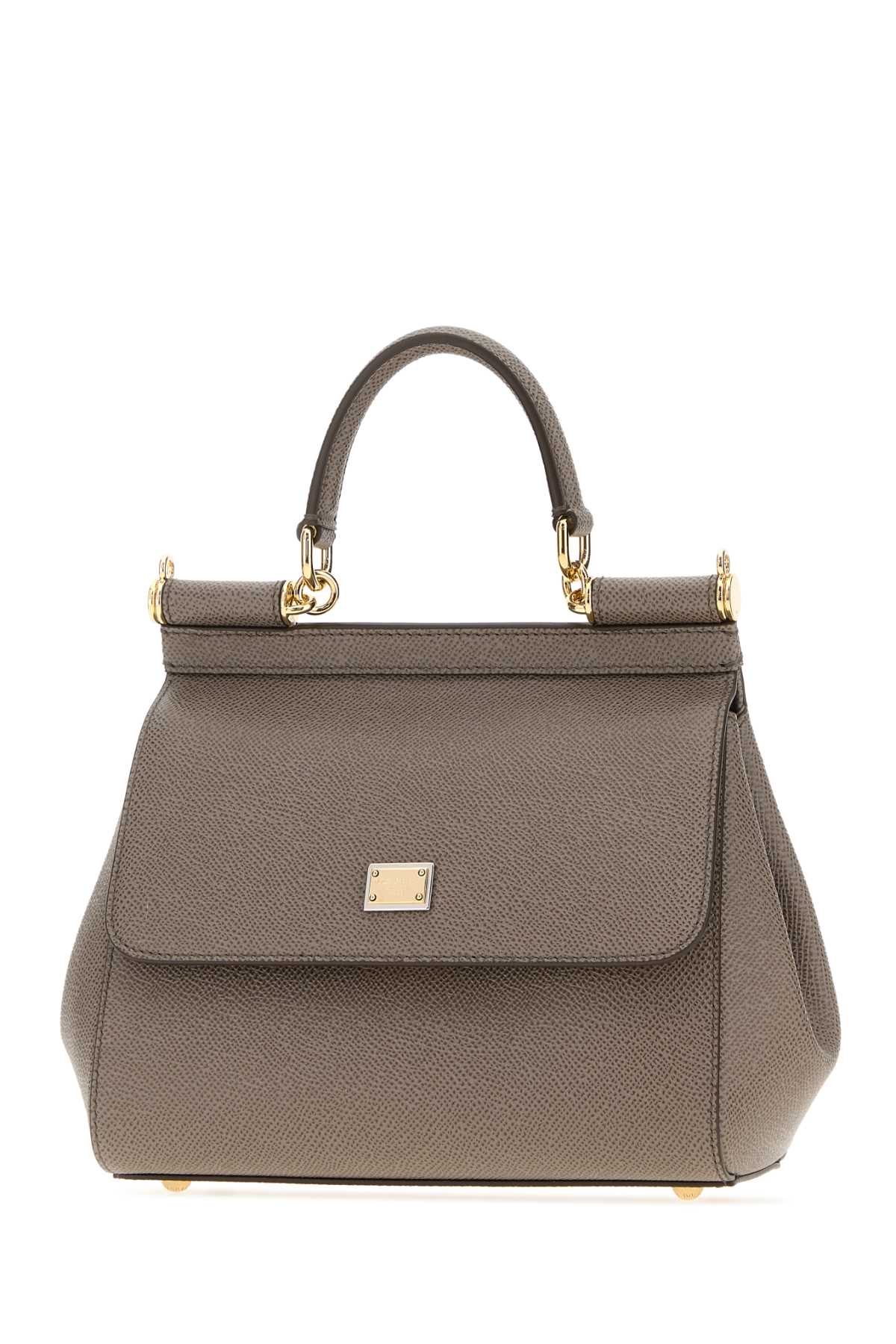 Dolce & Gabbana Women Grey Leather Medium Sicily Handbag