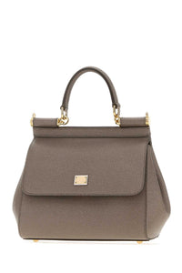 Dolce & Gabbana Women Grey Leather Medium Sicily Handbag
