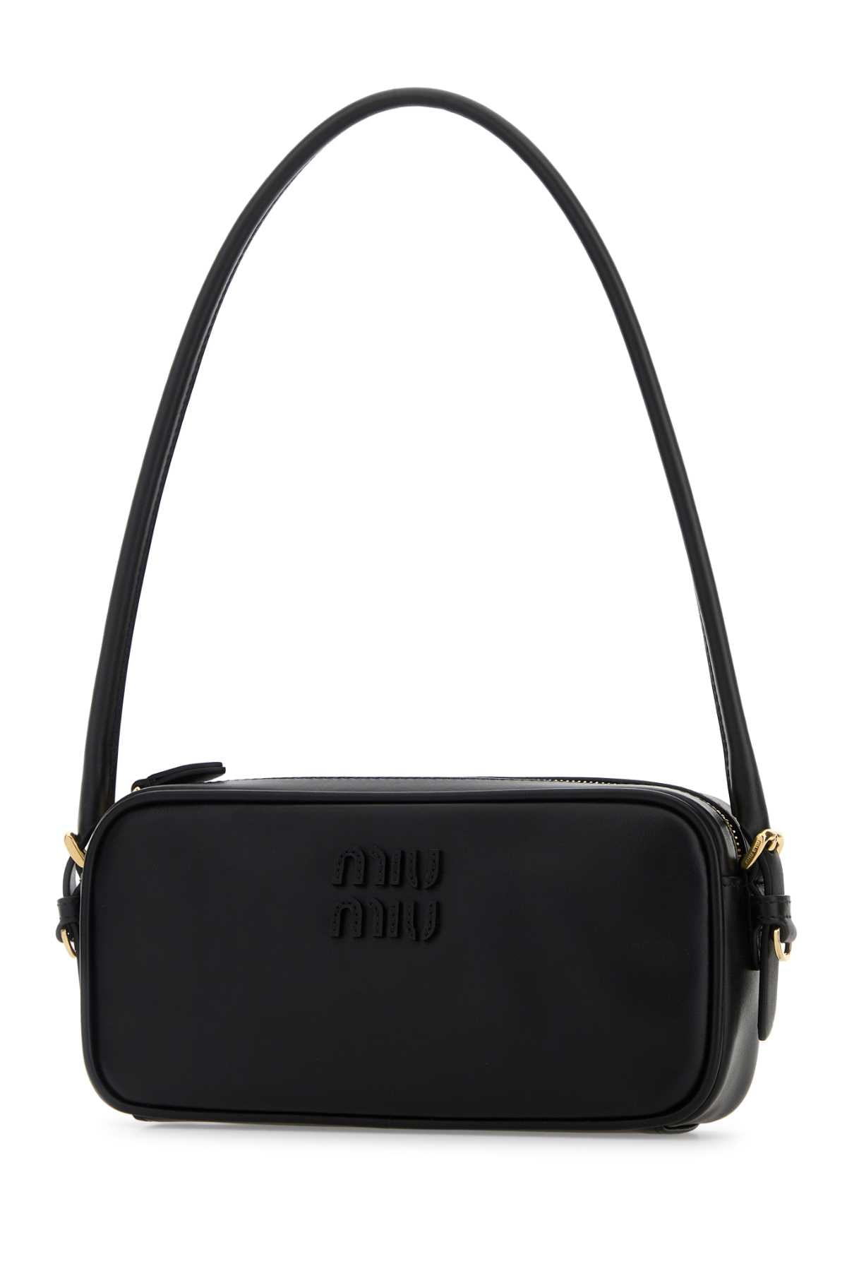 Miu Miu Women Black Leather Shoulder Bag