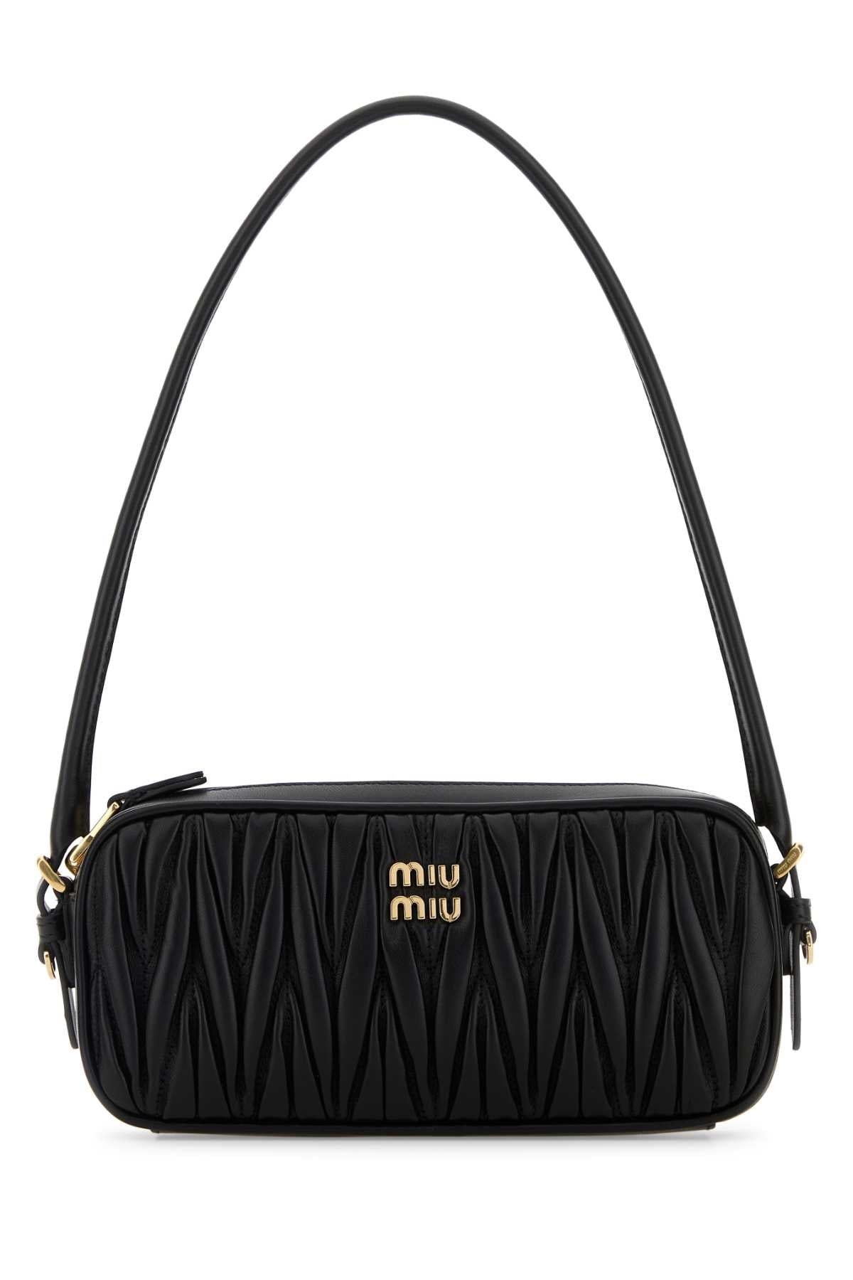 Miu Miu Women Black Leather Shoulder Bag