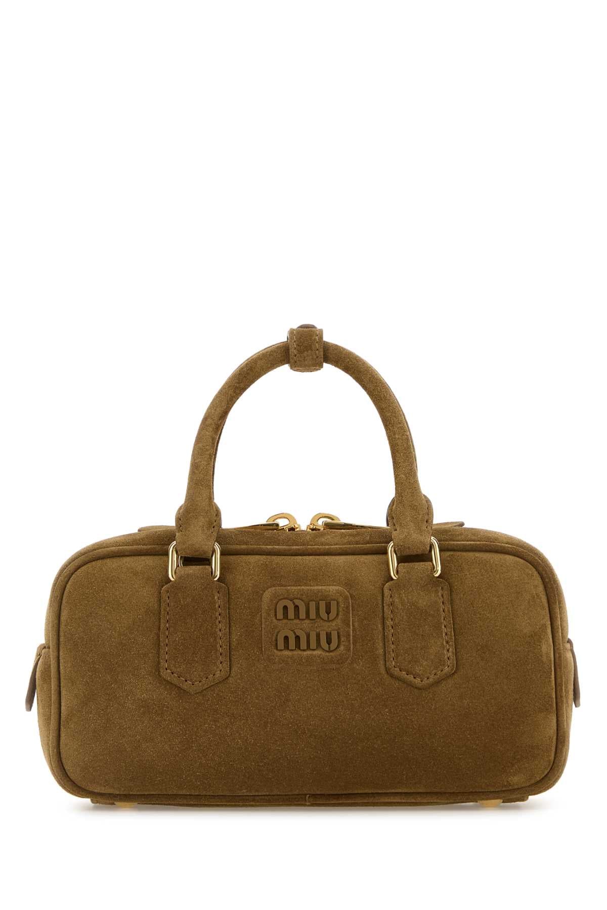 Miu Miu Women Biscuit Suede Arcadie Handbag