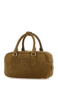 Miu Miu Women Biscuit Suede Arcadie Handbag