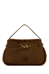 Miu Miu Women Brown Shearling Shoulder Bag