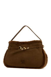 Miu Miu Women Brown Shearling Shoulder Bag