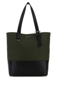 Alexander Mcqueen Men Army Green Canvas Shopping Bag