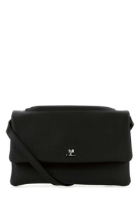 Courreges Women Black Leather Shoulder Bag