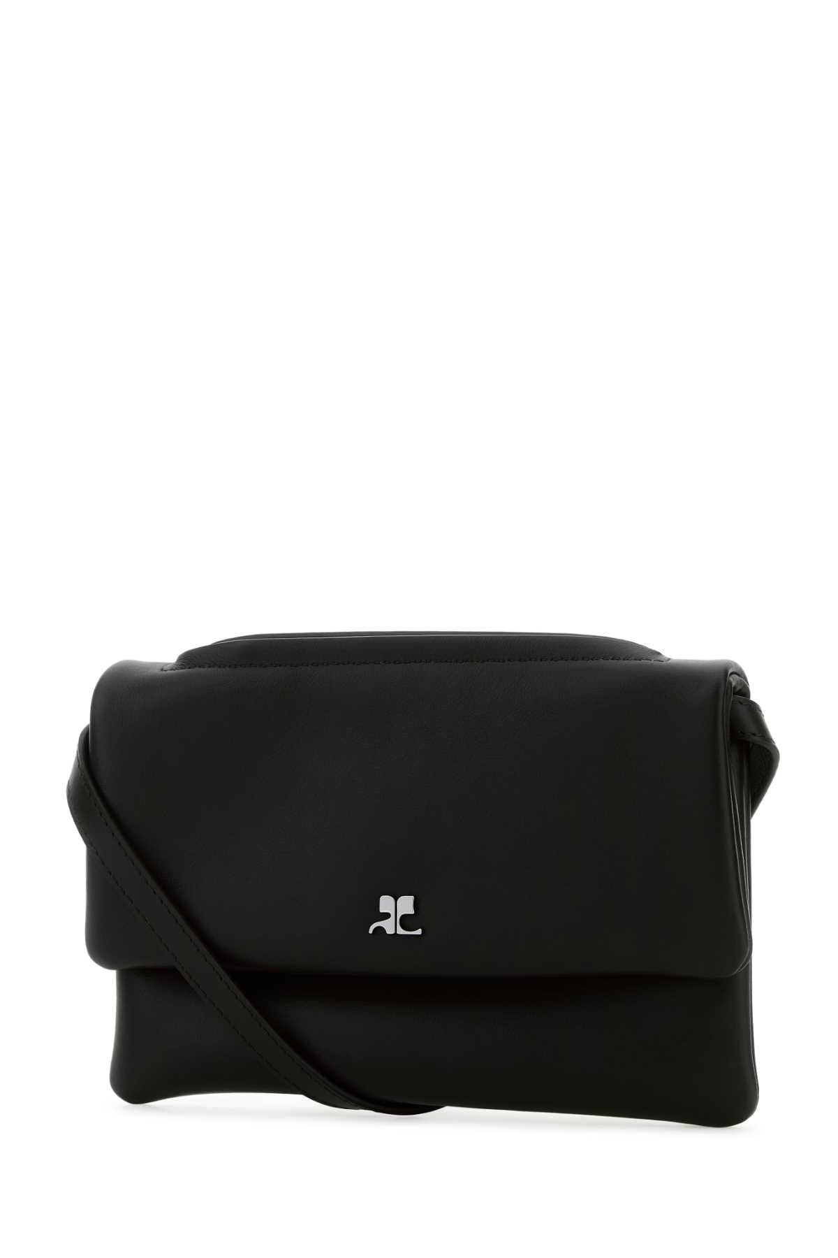Courreges Women Black Leather Shoulder Bag