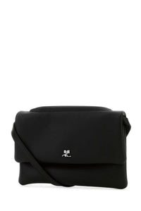 Courreges Women Black Leather Shoulder Bag
