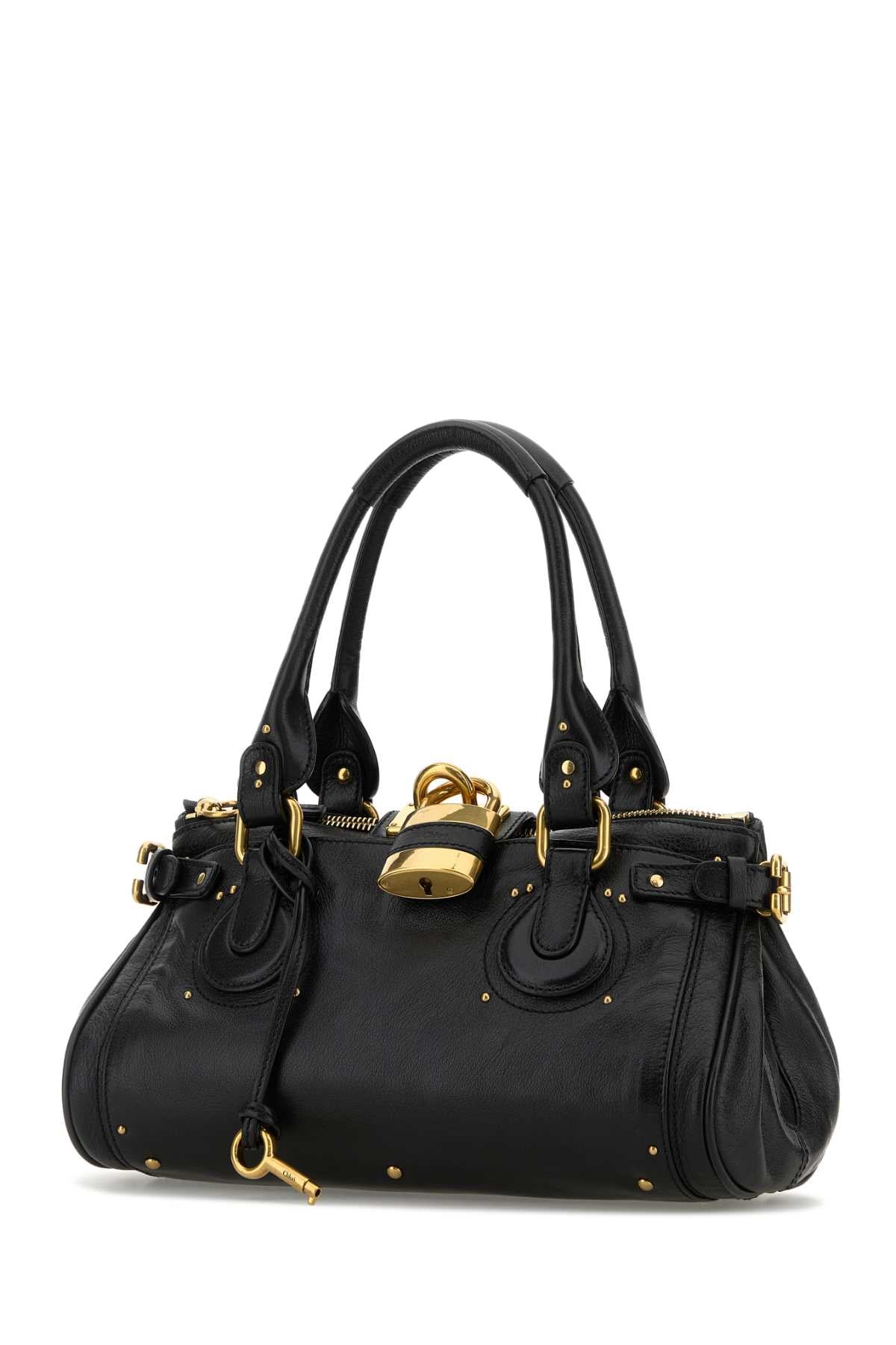 CHLOE Chloe Women Black Leather Paddington Shoulder Bag
