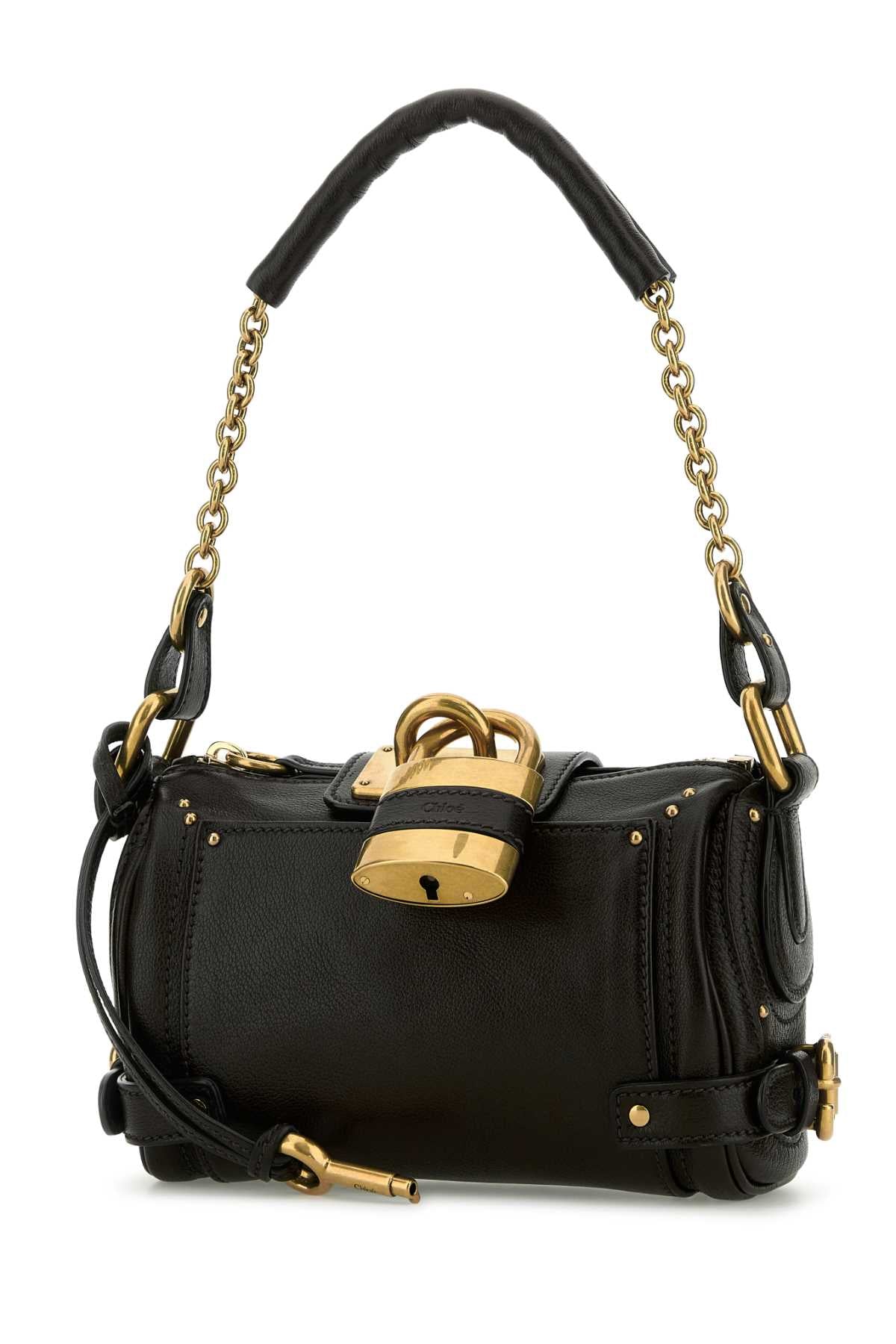 CHLOE Chloe Women Black Leather Small Paddington Shoulder Bag