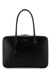 SAINT LAURENT Saint Laurent Women Black Leather Sac De Jour Handbag
