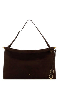 ALAIA Alaia Women Brown Suede Large East West Shoulder Bag
