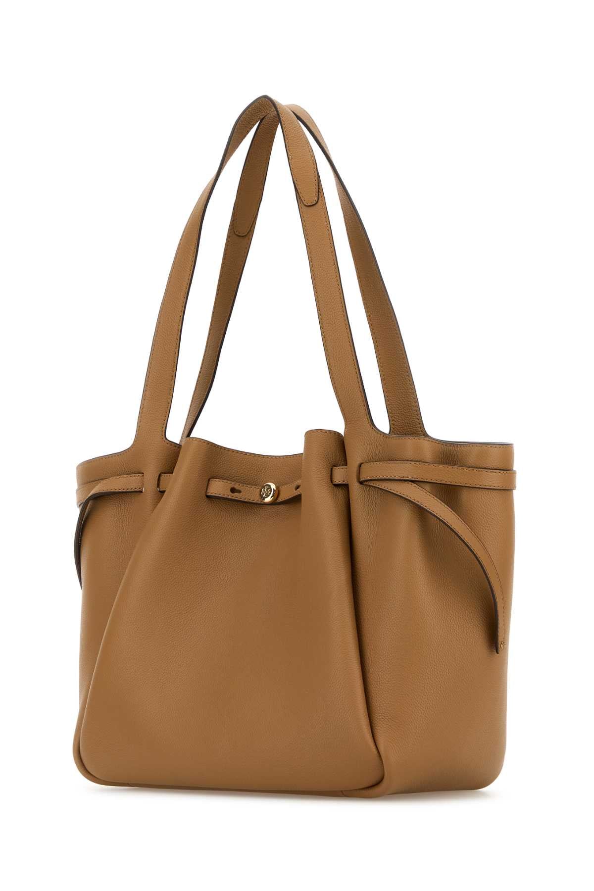 TORY BURCH Tory Burch Women Camel Leather Romy Shopping Bag