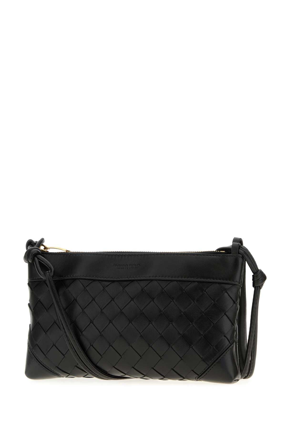 Bottega Veneta Women Black Leather Crossbody Bag