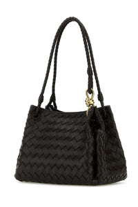 Bottega Veneta Women Dark Brown Leather Parachute Handbag