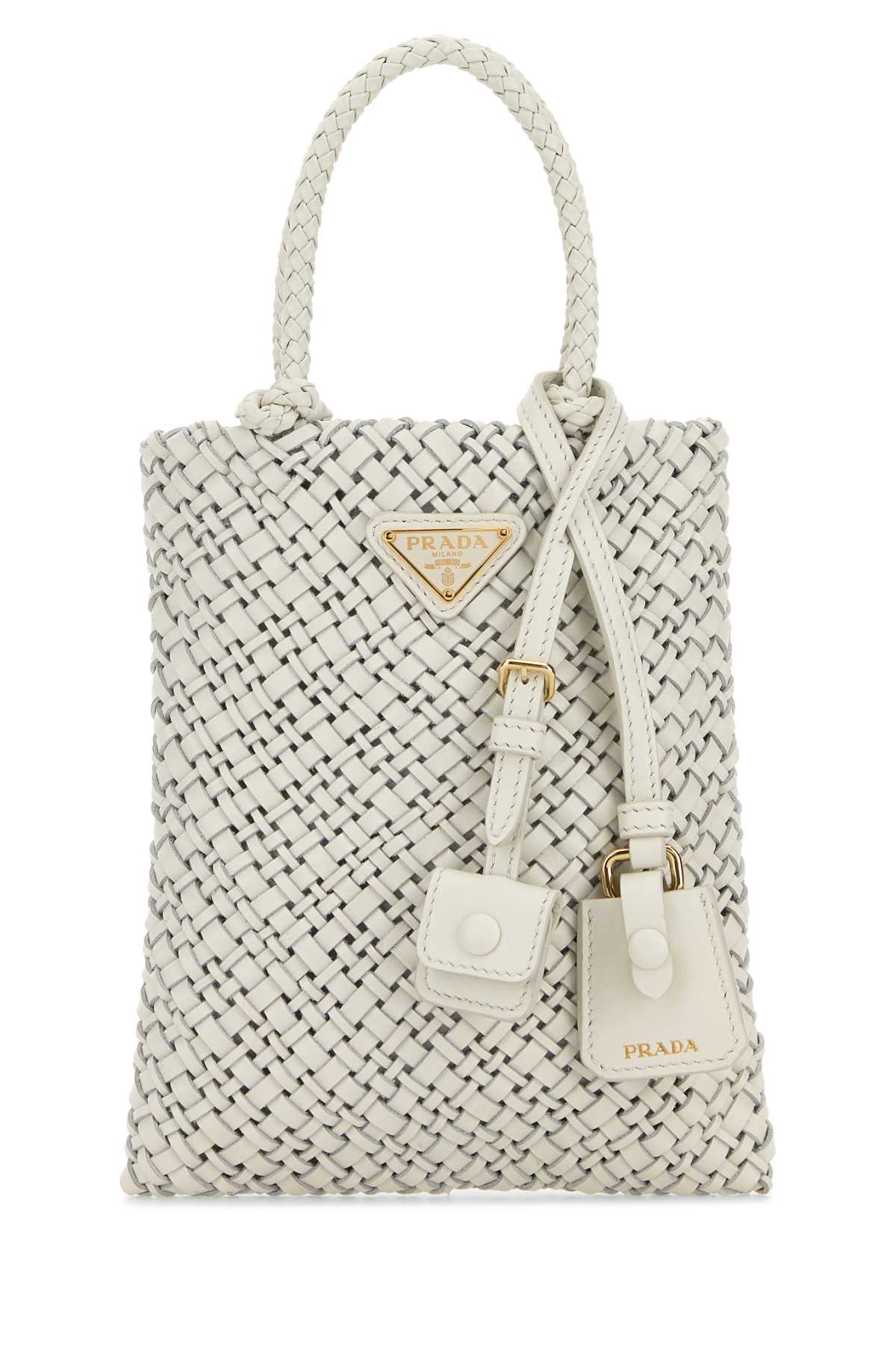 Prada Women White Leather Handbag