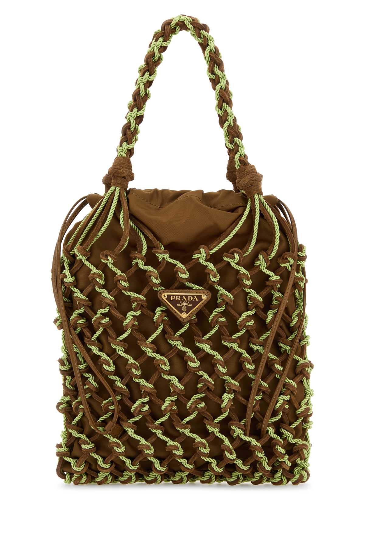 Prada Women Two-Tone Mesh Handbag