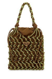 Prada Women Two-Tone Mesh Handbag