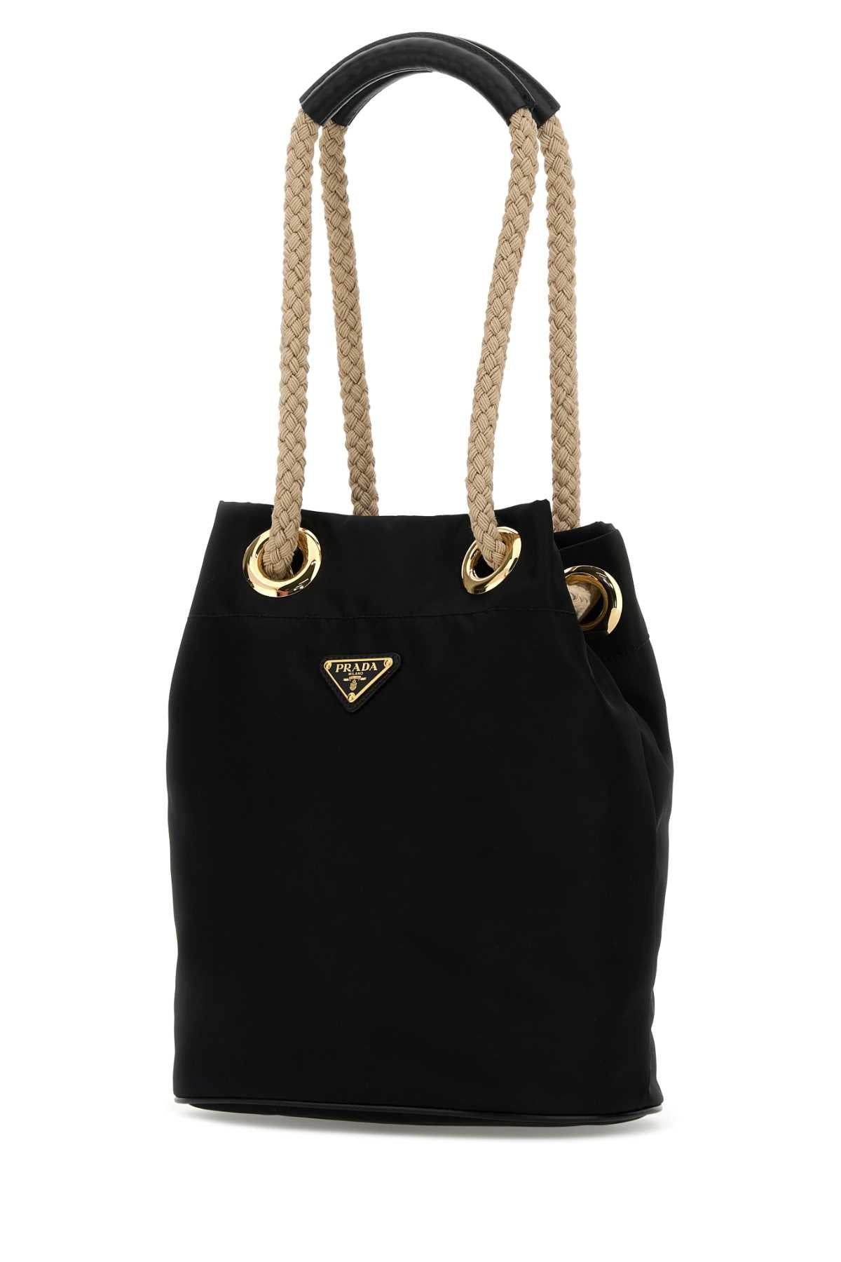 Prada Women Black Re-Nylon Prada Mariner Bucket Bag