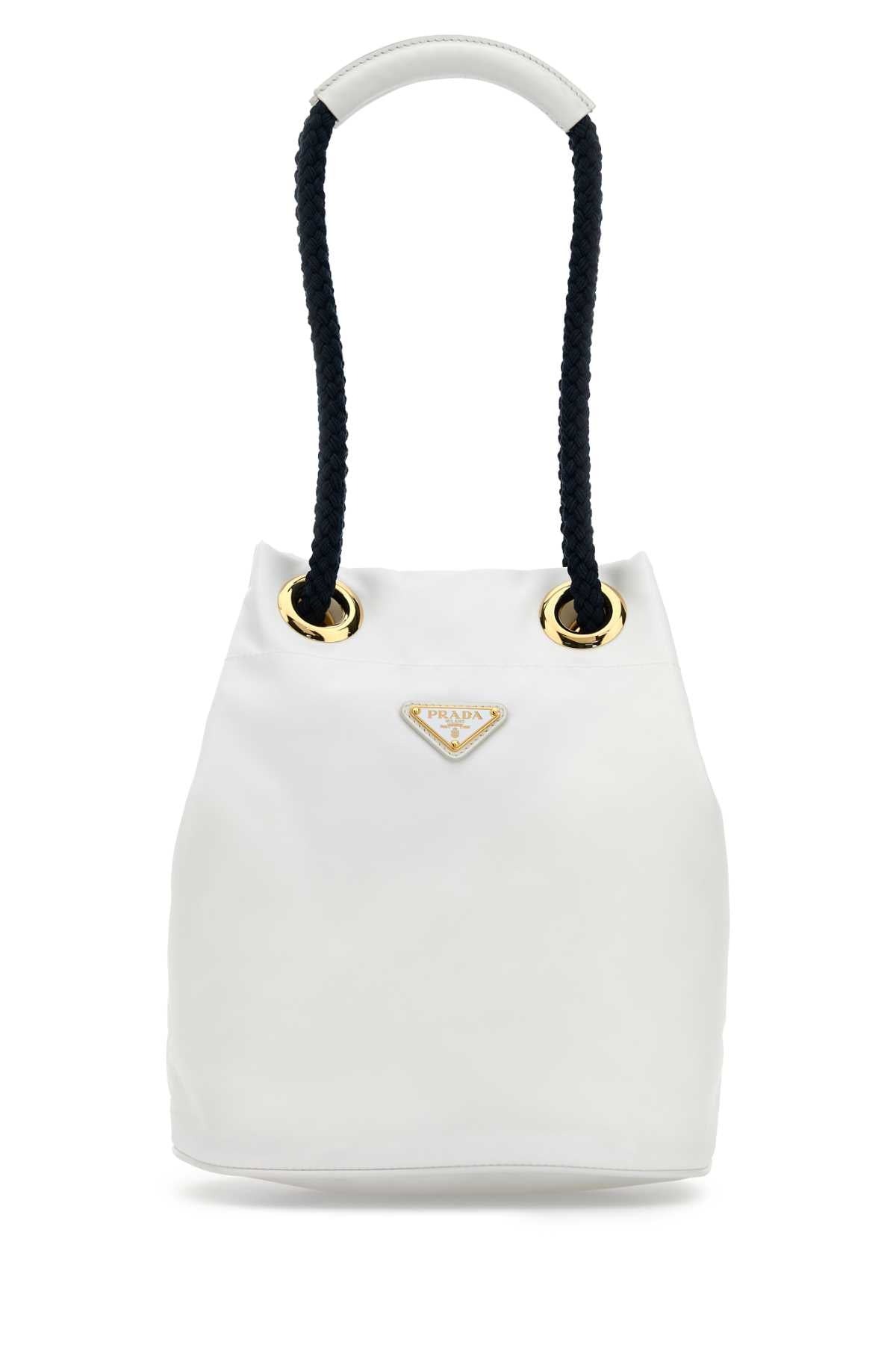 PRADA Prada Women White Re-Nylon Prada Mariner Bucket Bag