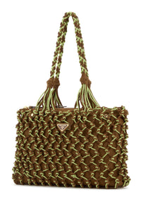 Prada Women Two-Tone Mesh Shopping Bag