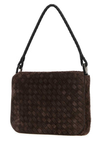 Bottega Veneta Men Brown Suede Shoulder Bag