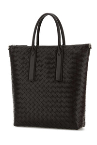 Bottega Veneta Men Dark Brown Leather North-South Shopping Bag