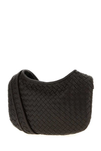 Bottega Veneta Men Dark Brown Leather Small Veneto Crossbody Bag