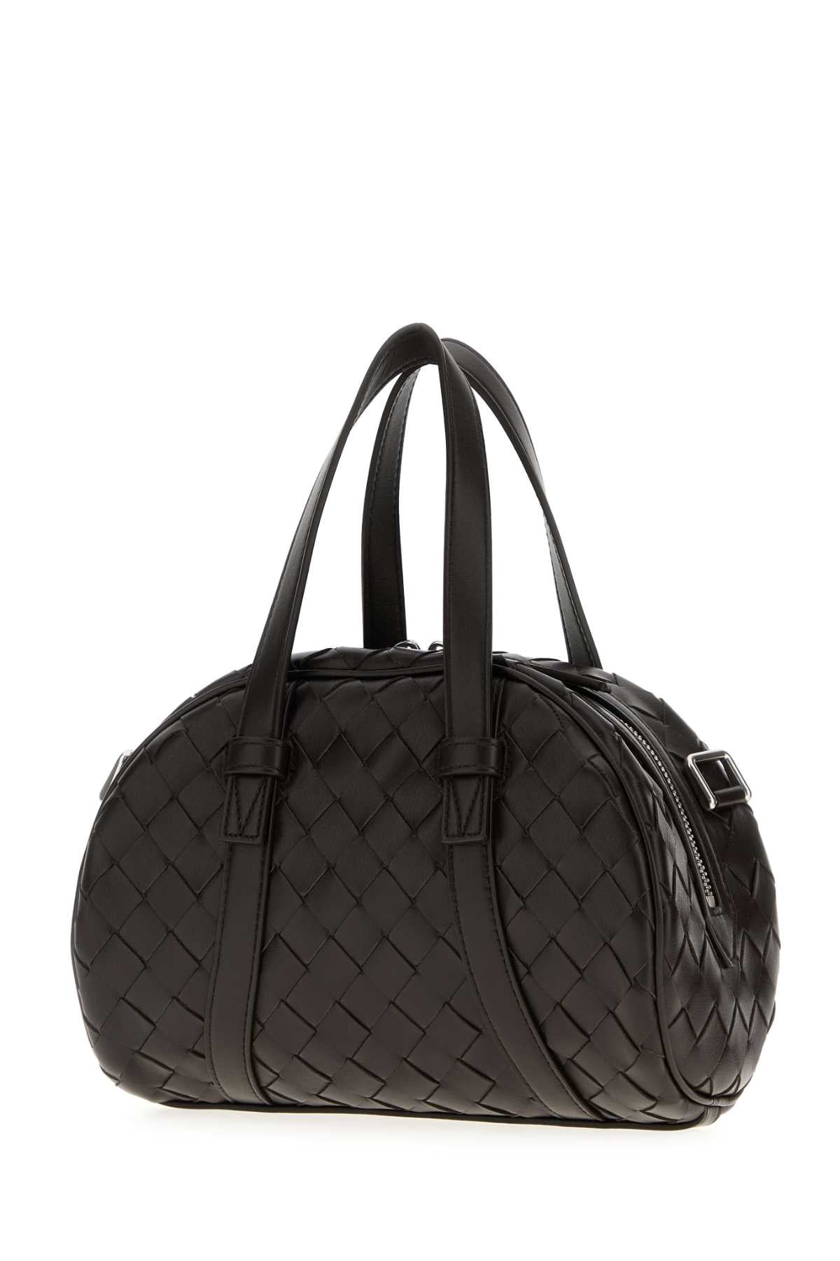 Bottega Veneta Men Black Leather Handbag