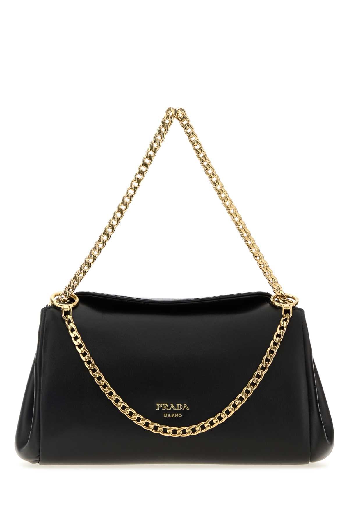 Prada Women Black Nappa Leather Small Prada Tumulte Handbag
