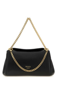 Prada Women Black Nappa Leather Small Prada Tumulte Handbag