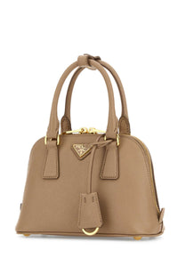 Prada Women Beige Leather Handbag