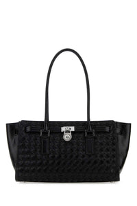 Michael By Michael Kors Women Black Leather Hamilton Shoulder Bag