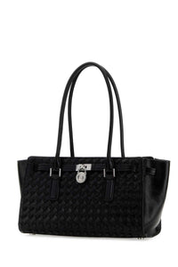 Michael By Michael Kors Women Black Leather Hamilton Shoulder Bag