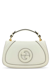 Gucci Women Ivory Leather Gucci Blondie Handbag