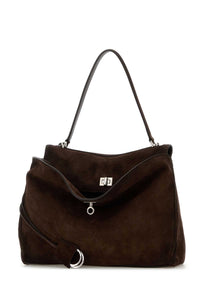 BALENCIAGA Balenciaga Women Dark Brown Suede Medium Rodeo Handbag