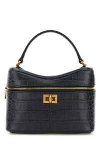 Balenciaga Women Denim Blue Leather Rodeo Handbag