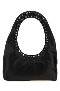 GIMAGUAS Gimaguas Women Black Leather Franca Shoulder Bag