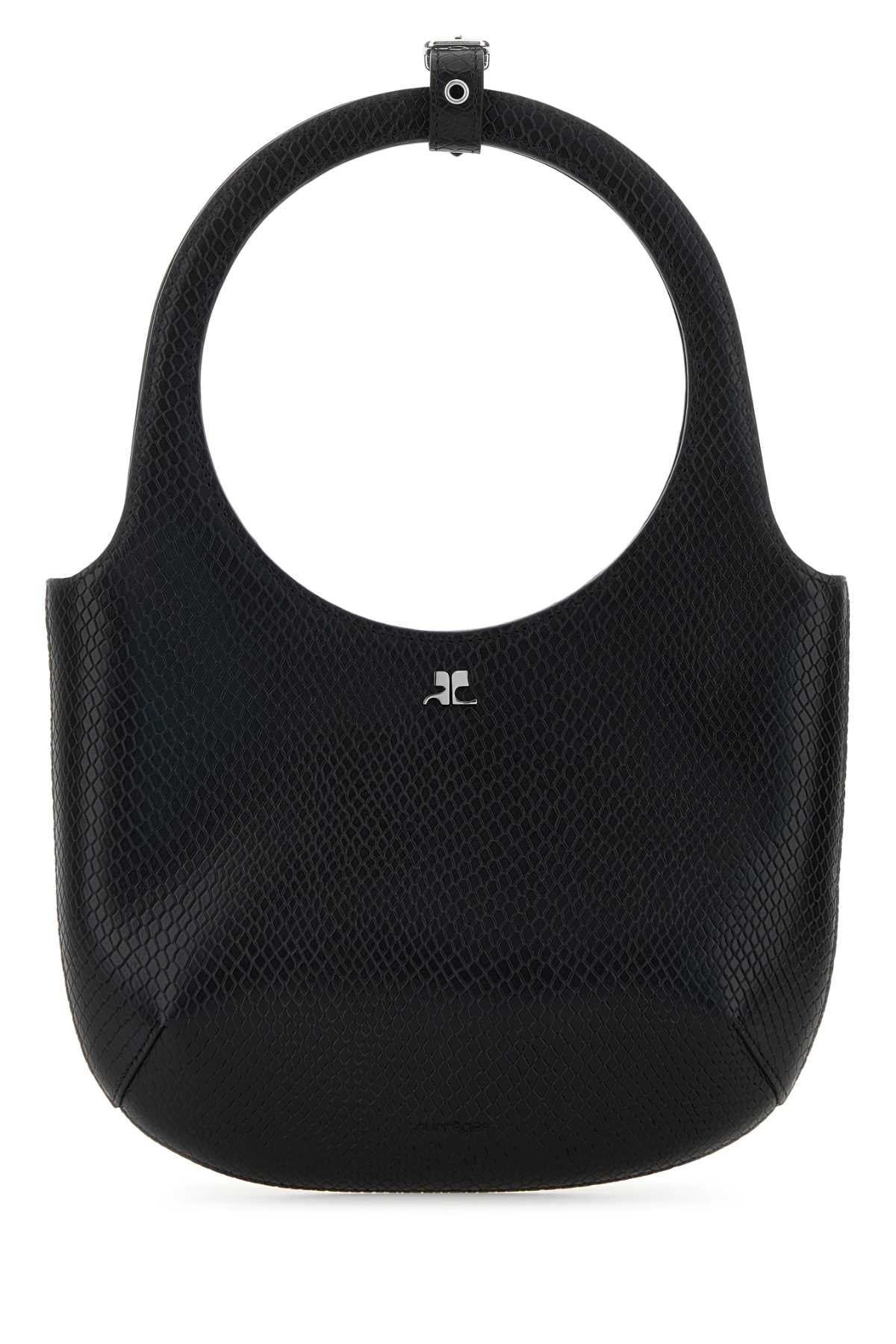 Courreges Women Black Leather Holy Handbag