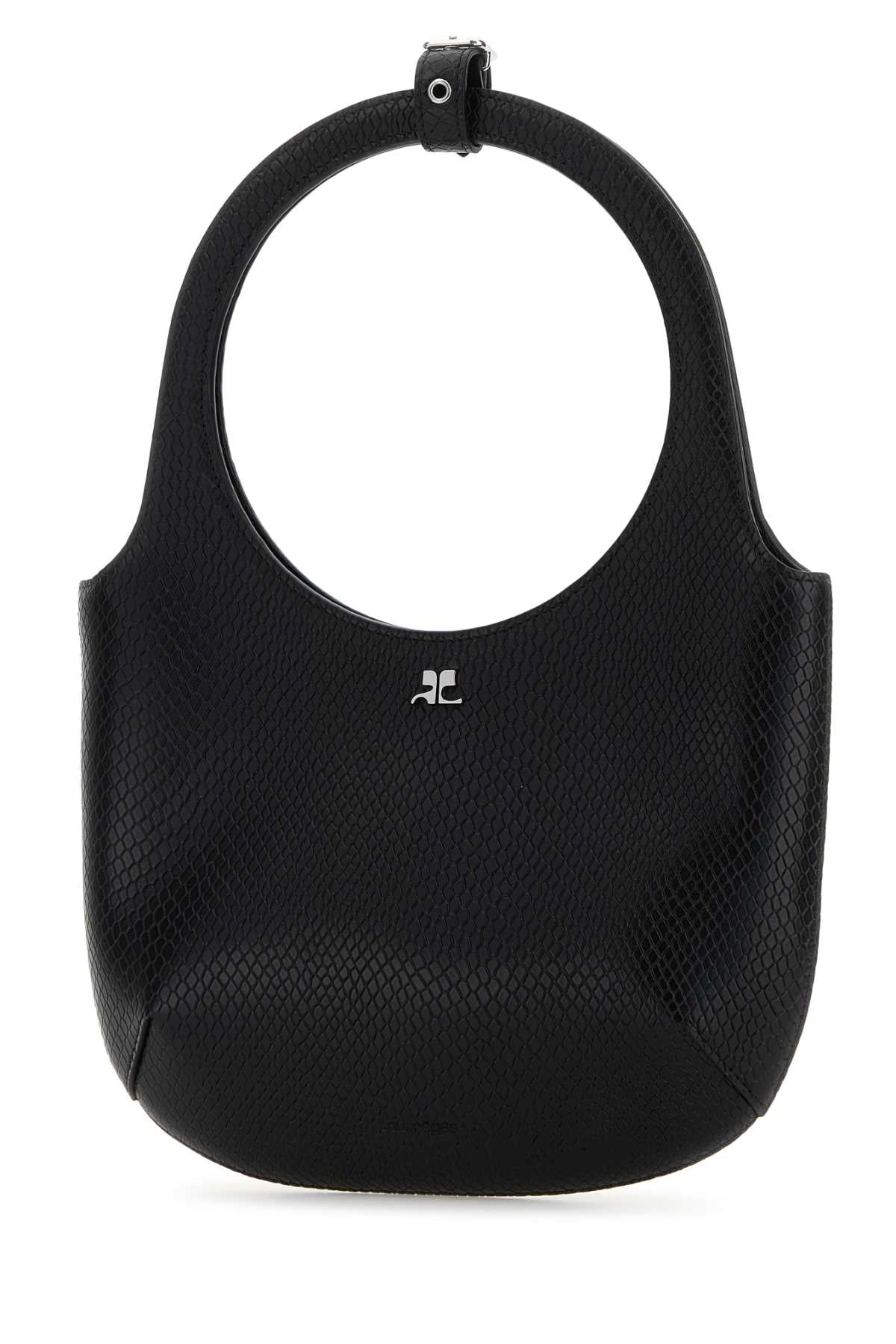Courreges Women Black Leather Holy Handbag