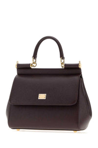 Dolce & Gabbana Women Aubergine Leather Medium Sicily Handbag