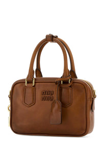 Miu Miu Women Caramel Leather Arcadie Handbag